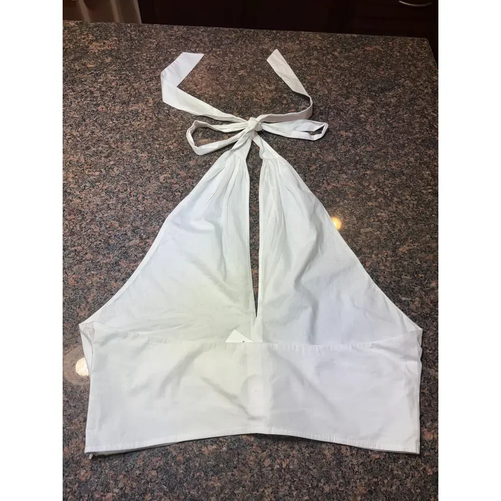 Staud 100% Cotton Halter Side Zipper Size 14 NWT - Picture 11 of 16